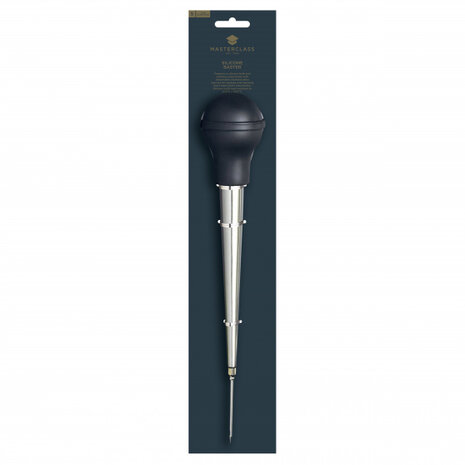marinadespuit 29 cm RVS zwart/zilver