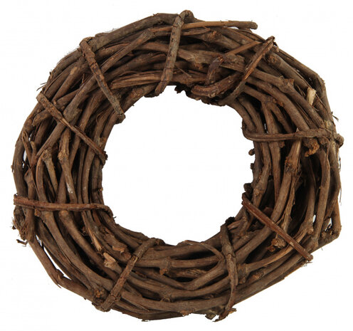 kerstkrans Caydyn 40 x 11 cm hout bruin