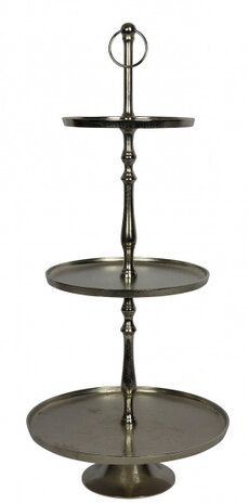 etag&egrave;re Lucy 40 x 91 cm staal/nikkel zilver