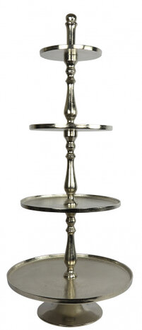 etag&egrave;re Lucy 53 x 128 cm staal/nikkel zilver