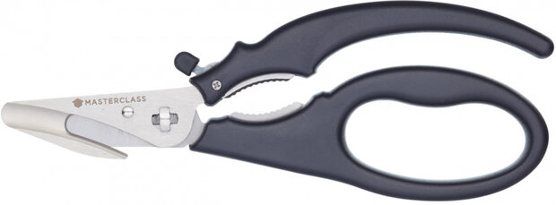 zeevruchtenschaar 18,5 cm RVS zilver/zwart
