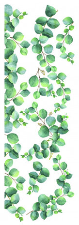 muursticker Eucalyptus Leaves 35 x 100 cm groen