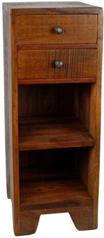 opbergkast 27 x 36 x 70 cm hout bruin