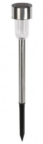 tuinlamp Solar LED 36,5 x 4,7 cm RVS zilver