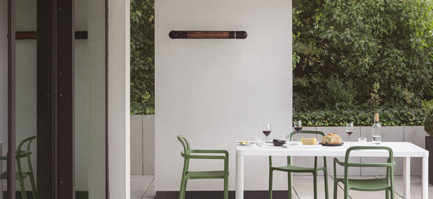 terrasverwarmer Heat Up 2500W 88 x 18 cm alu zwart