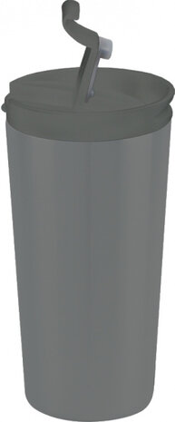 thermosbeker dubbelwandig 350 ml RVS grijs