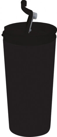 thermosbeker dubbelwandig 350 ml RVS zwart