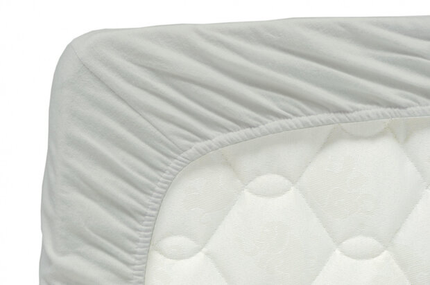 jersey hoeslaken topper 200 x 200 cm katoen ecru