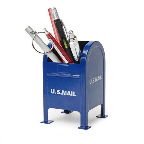 pennenhouder US Mail 8,6 x 13,2 cm staal blauw