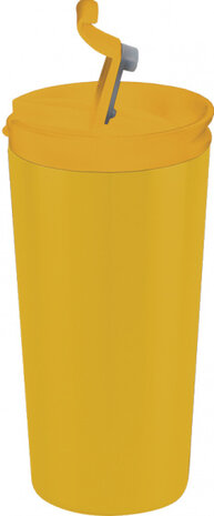 thermosbeker dubbelwandig 350 ml RVS oranje