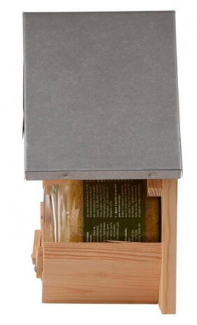 vogelhuisje Pindakaas Triple 24,7 cm hout bruin
