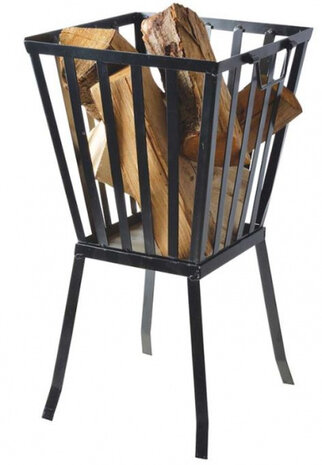 vuurkorf 31 x 32,5 x 57,8 cm staal zwart