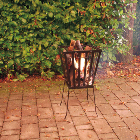vuurkorf 31 x 32,5 x 57,8 cm staal zwart