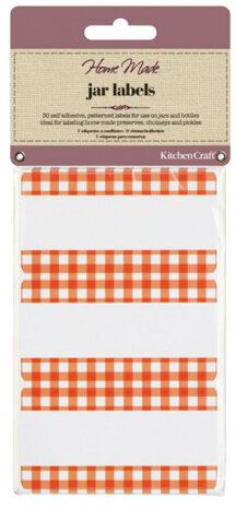 voedseletiketten Ginham papier wit 30 stuks