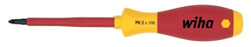 schroevendraaier Phillips elektra PH1x80 mm staal rood