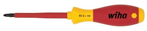 schroevendraaier Pozidriv elektra PZ0x60 mm staal rood