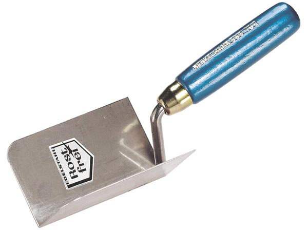binnenhoektroffel Pro 10 x 6 cm 90&deg; RVS zilver