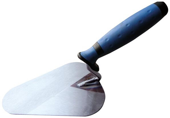 troffel Eco 18 x 13 cm staal zilver/blauw