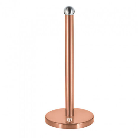 keukenrolhouder Rosegold 15 x 34 cm RVS roze
