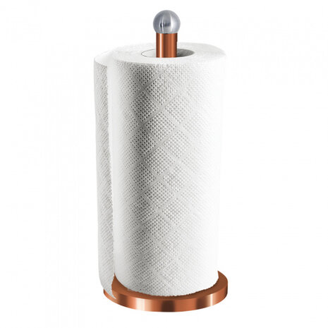keukenrolhouder Rosegold 15 x 34 cm RVS roze