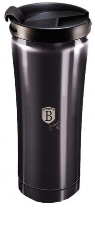 thermosbeker Pro 500 ml RVS/siliconen zwart
