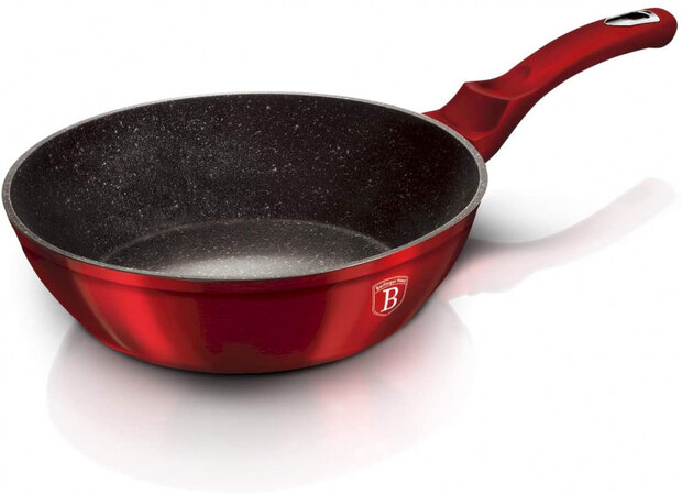 wokpan Burgundy 2,3 liter 24 cm aluminium rood