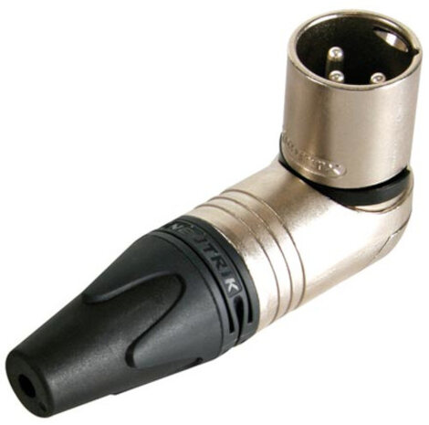 kabelconnector 3-pin XLR mannelijk 10 cm nikkel zilver