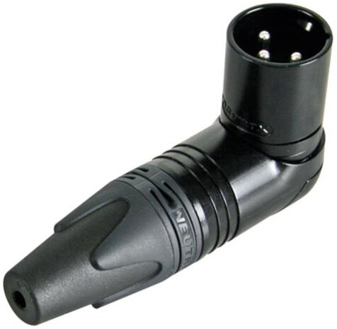 kabelconnector 3-pin XLR mannelijk 10 cm nikkel zwart