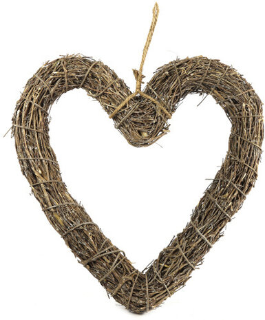 kerstkrans Ella 30 x 5 cm rotan naturel