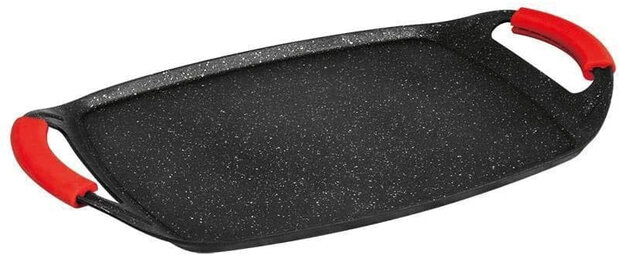 grillplaat Burgundy 47 x 29 cm aluminium zwart
