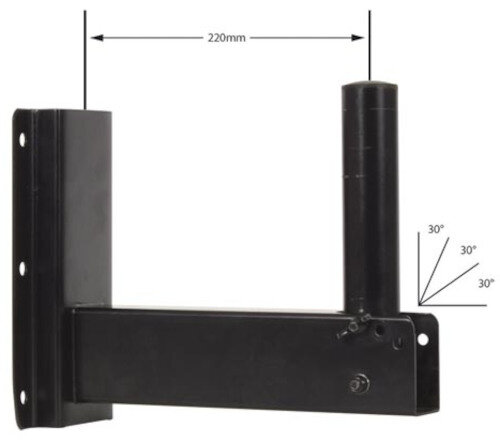 montagebeugel speaker 25 kg 3,56 cm staal zwart