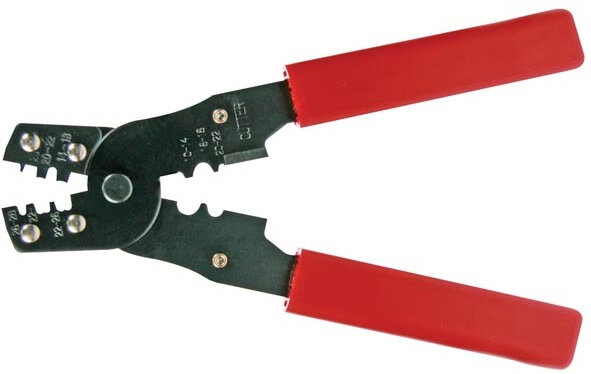 krimptang 18 cm staal zwart/rood