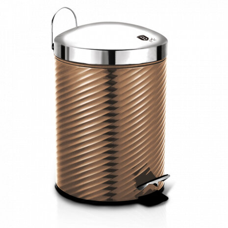 pedaalemmer Rose Gold 5 liter rvs roze