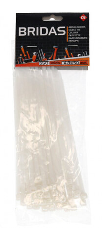 kabelbinders 4,8 x 150 mm wit 50 stuks