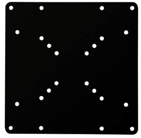 verloopplaat televisie 22 x 22 cm staal zwart