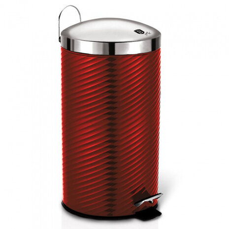 pedaalemmer Burgundy 20 liter rvs rood