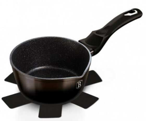 sauspan Shiny Black 16 cm aluminium zwart