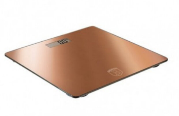 weegschaal Rose Gold 32 x 32 cm glas/ABS roze