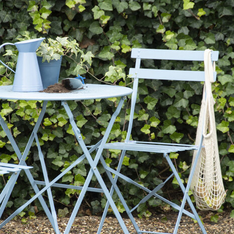 bistroset 70,2 x 59,8 cm staal blauw 3-delig