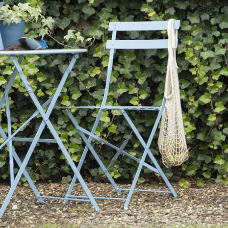 bistroset 70,2 x 59,8 cm staal blauw 3-delig