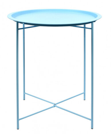 tuinbijzettafel 52,2 x 46 cm staal blauw