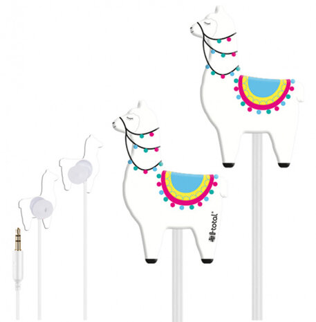 oordopjes Llama junior 3,5 mm 1 meter wit/roze