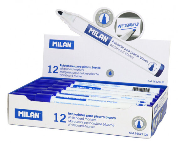 whiteboardmarker 15 x 1,5 cm blauw 12 stuks