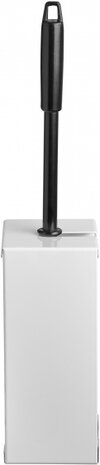 toiletborstelhouder Quartz 38 x 8 cm RVS wit