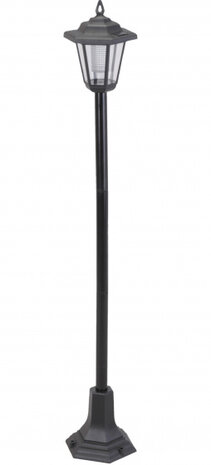 lantaarn 2G10 solar led 18 x 83 cm zwart