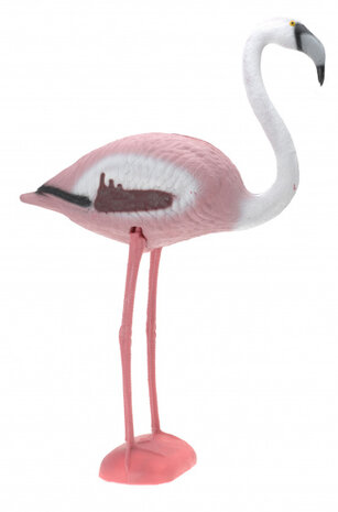 vogelverschrikker flamingo 56 x 80 cm roze/wit