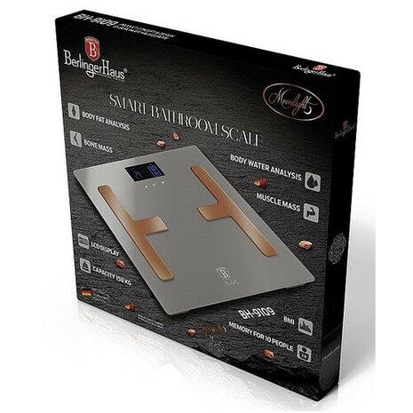 weegschaal BodyFat Moonlight 30 cm glas/ABS