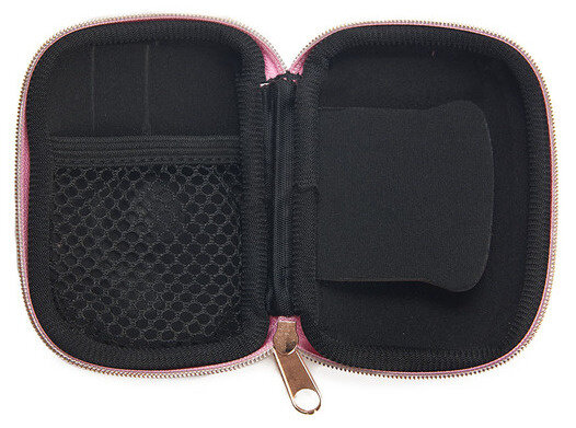 opbergetui Earbuds 11 x 8 x 2 cm velvet roze