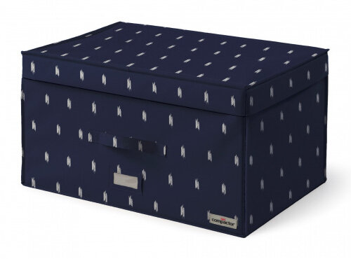 vacu&uuml;m opbergmand Kasuri 55 x 40 x 30 cm blauw/wit XL