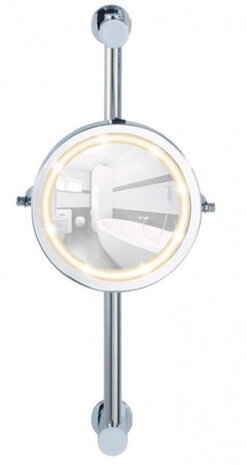 badkamerspiegel Carpi Power-Loc 25,5 x 50,5 cm RVS zilver